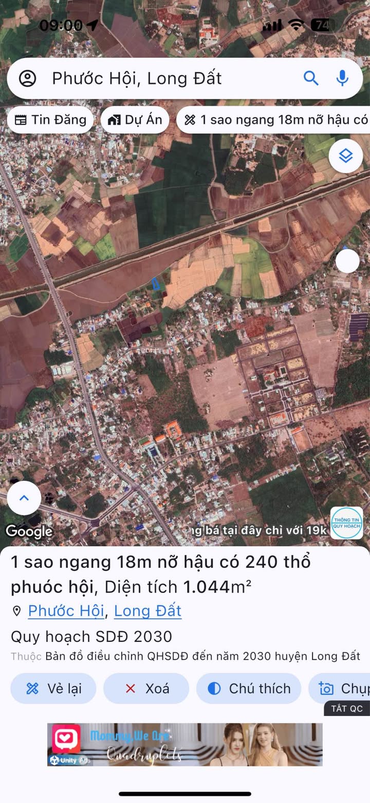 Đất thổ cư 1 sào Phước Hội, Phước Hải giá 4 tỷ - Gần biển, tiện ích đầy đủ!