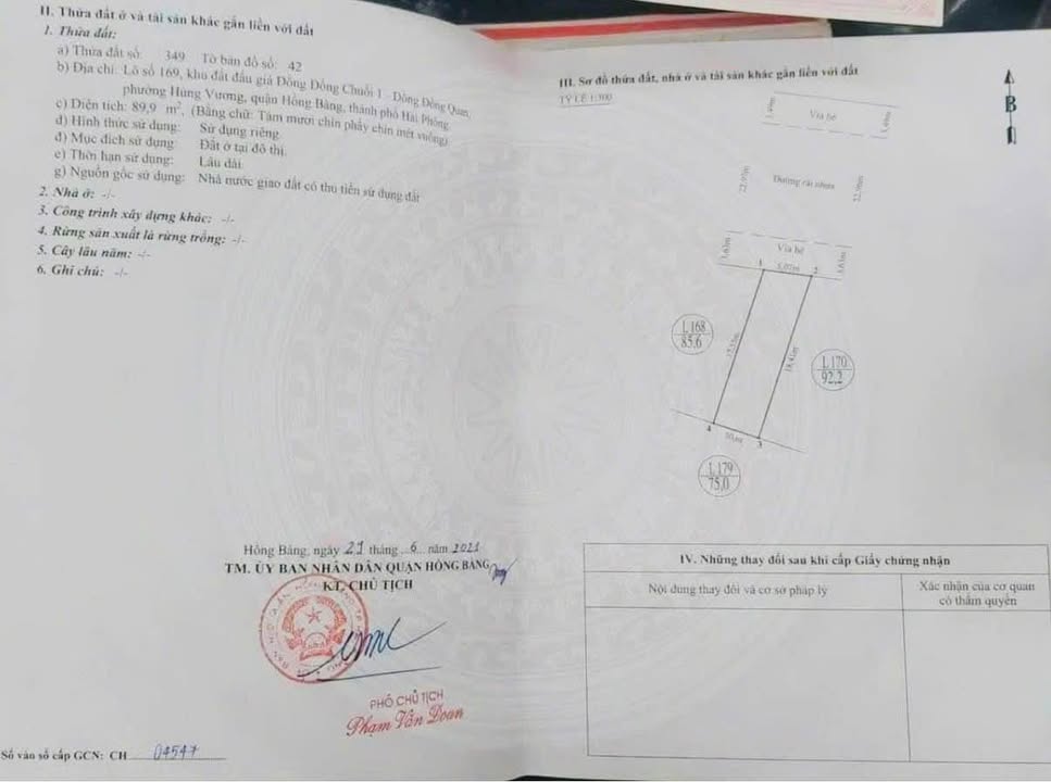 Đất phân lô Đống Chuối, Hồng Bàng 90m² giá 4.5 tỷ - Cơ hội đầu tư hấp dẫn!