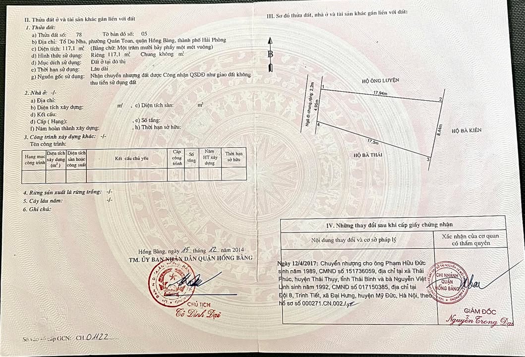 Nhà 2 tầng Đường 5 cũ, Quán Toan 117m² giá 2.x tỷ - Ô tô vào tận sân!