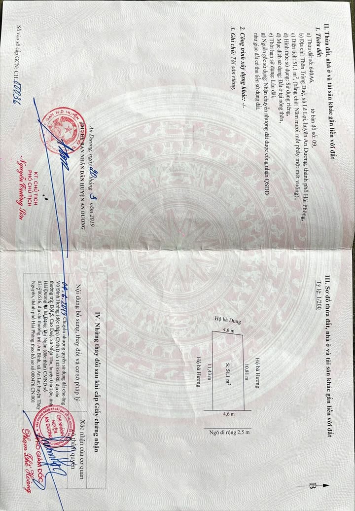 Đất nền TDP Tràng Duệ, An Dương 51m² giá chỉ 1.12 tỷ - Đầu tư sinh lời ngay!