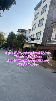 Đất nền KCN Tiên Sơn Bắc Ninh 76m² giá 2.3 tỷ - Ô tô vào tận nơi!