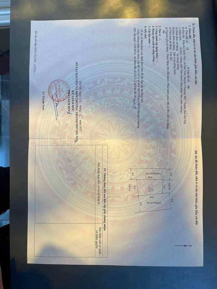 Đất đấu giá xóm Nứa, Chương Mỹ 65m² giá 3.x tỷ - Đường ô tô vào tận nơi!