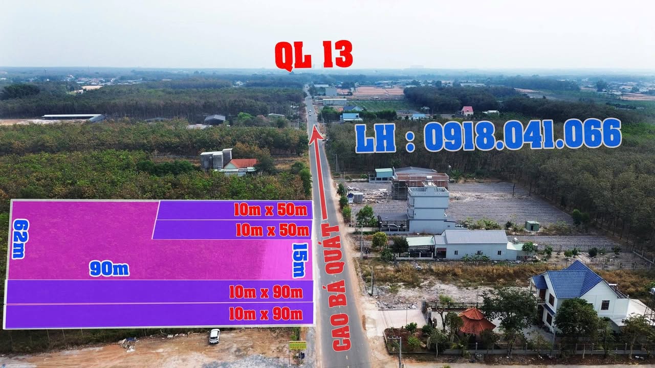 Đất nền mặt tiền Cao Bá Quát, Dĩ An 500m² - Giá chỉ 1 tỷ, cơ hội đầu tư tuyệt vời!