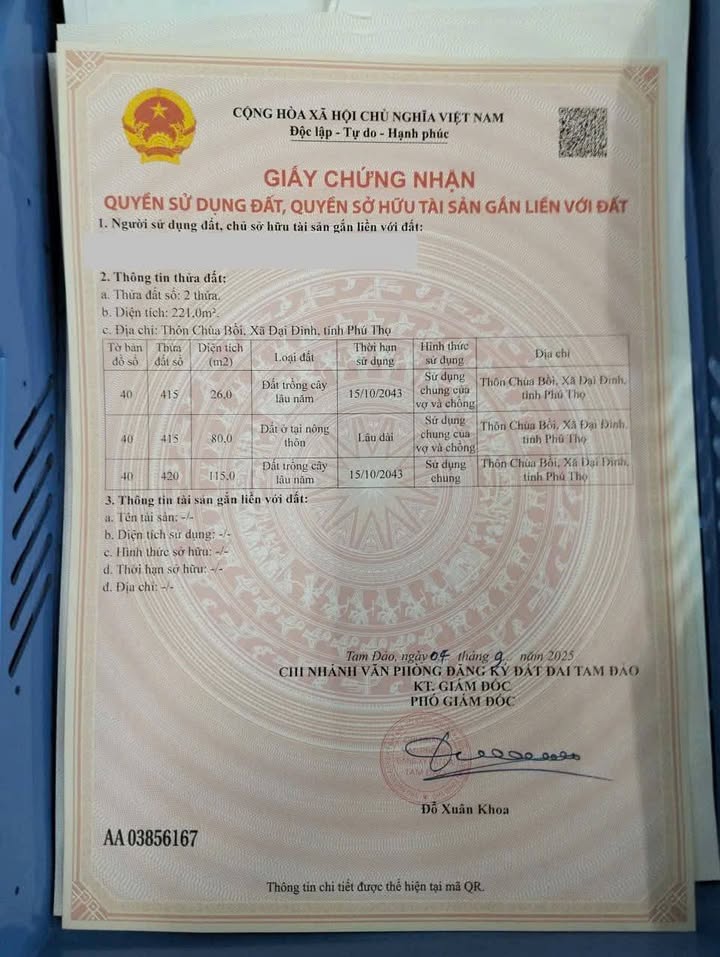 Đất thổ cư Đại Đình, Tam Đảo 106m² chỉ 300 triệu - Sở hữu ngay vị trí đẹp!