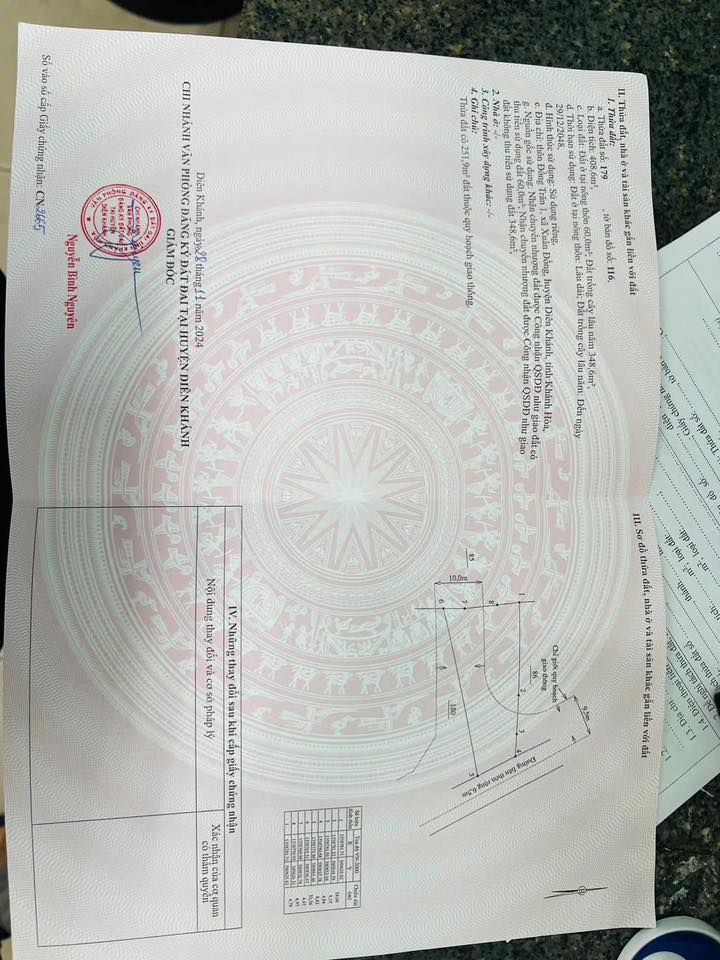 Đất thổ cư Diên Đồng 408,6m² giá 780 triệu - Có nhà cấp 4 tặng kèm!