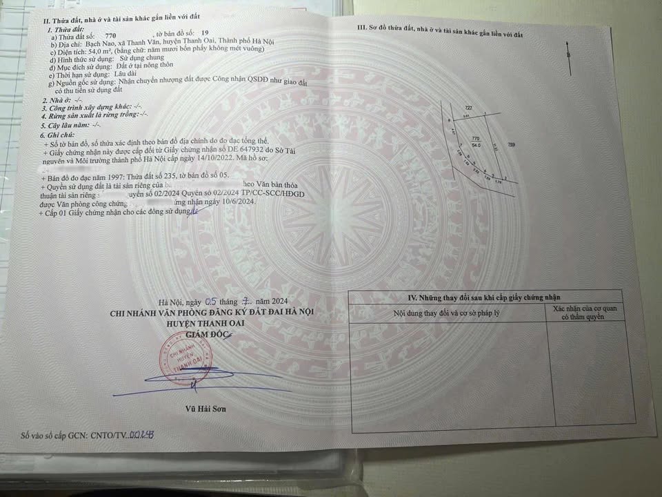 Đất nền Thôn Bạch Nao, Xã Tam Hưng, 54m² - Lô góc, Đầu tư sinh lời!