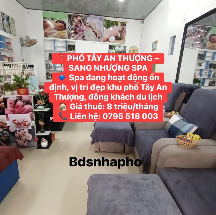 Sang nhượng Spa tại phố Tây An Thượng, Đà Nẵng - Đang hoạt động ổn định!