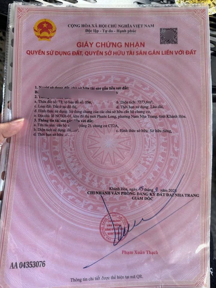 Căn hộ CT2 HUD Phước Long 60m² giá 2.25 tỷ - Sổ hồng công chứng ngay!