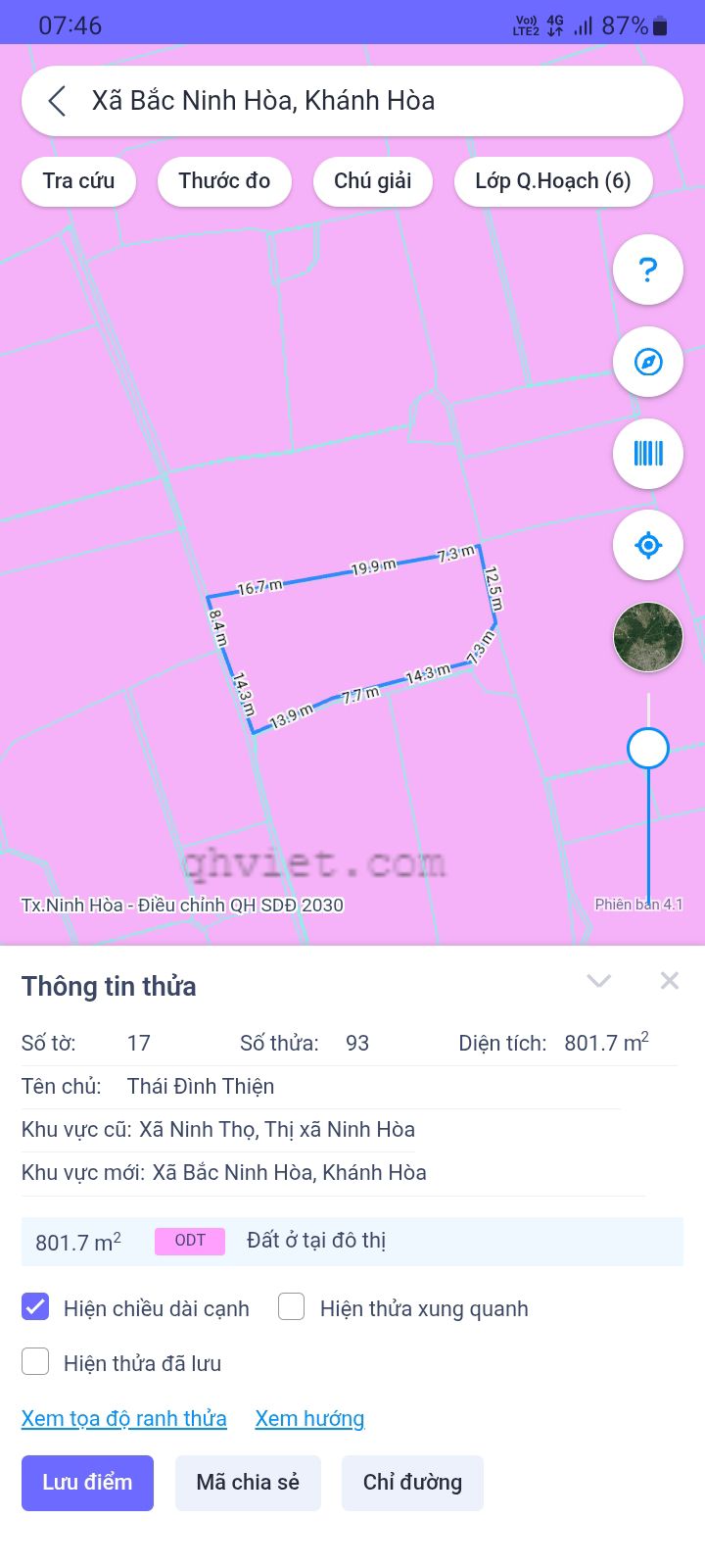 Lô đất thổ cư Ninh Thọ 800m² giá rẻ - Chính chủ bán gấp!