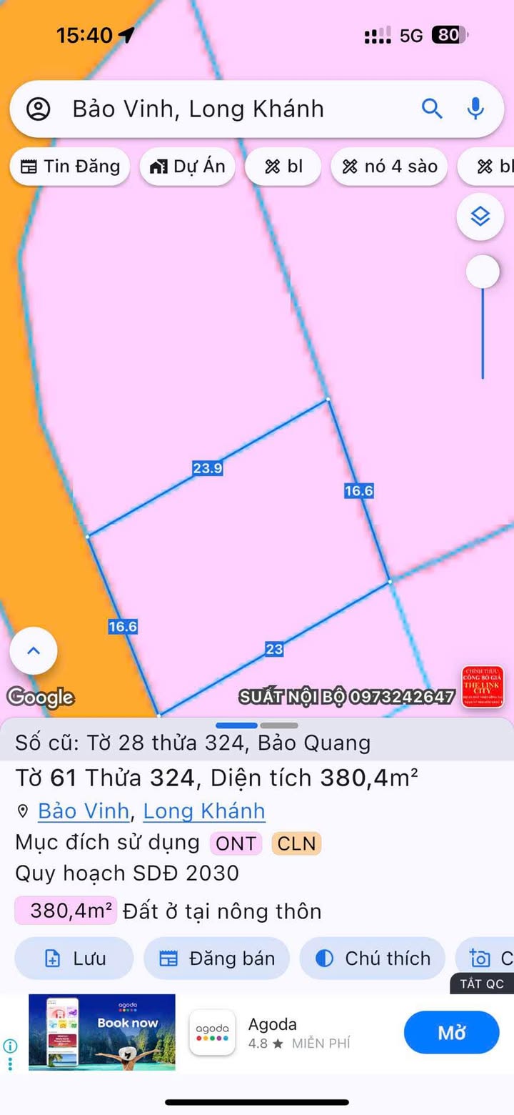 Đất nền Bảo Vinh 500m² giá 2.1 tỷ - Cơ hội đầu tư hấp dẫn!