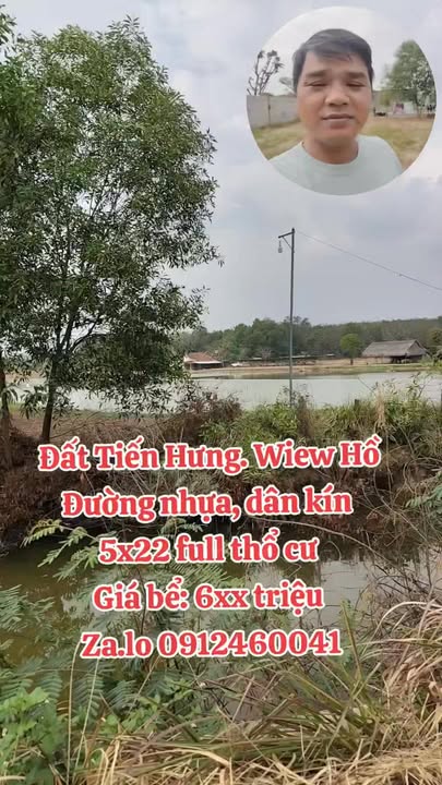 Đất nền Hồ Tiến Hưng 110m² giá chỉ 600 triệu - Đầu tư sinh lời ngay!