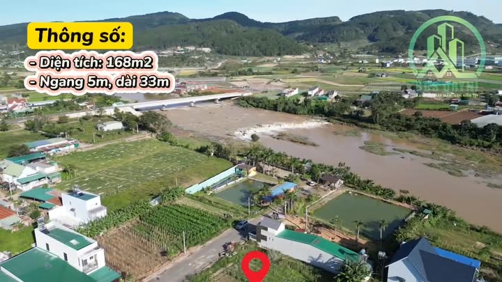 Đất Phân Lô F1 Phú Hội, Đức Trọng 168m² giá 1.8 tỷ - View sông Đa Nhim thoáng mát!