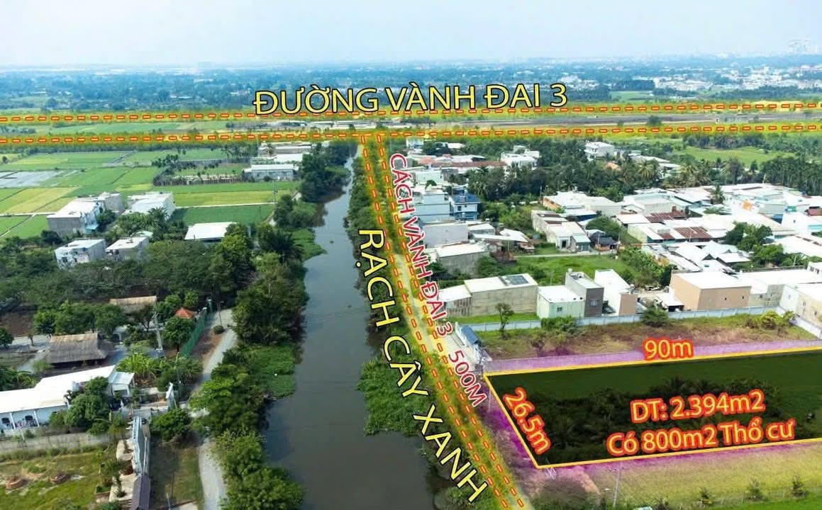 Đất nền Bình Mỹ, Củ Chi 2300m² giá 15.5 tỷ - Cơ hội đầu tư sinh lời cao!