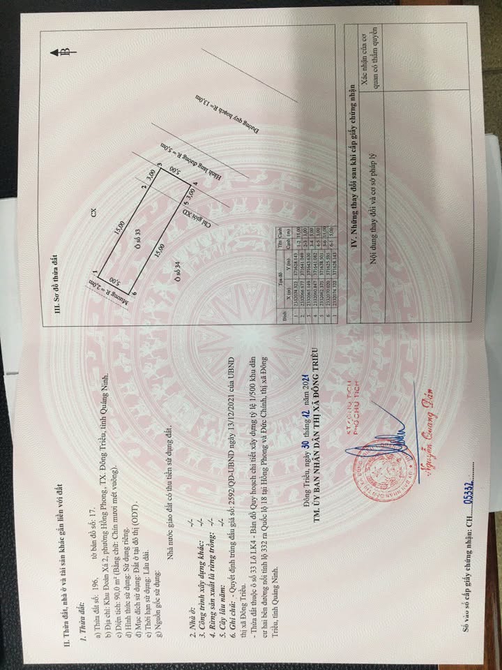 Đất nền Khu đô thị Hồng Phong Đông Triều 90m² giá 1 tỷ - Mặt tiền view hồ đắc địa!