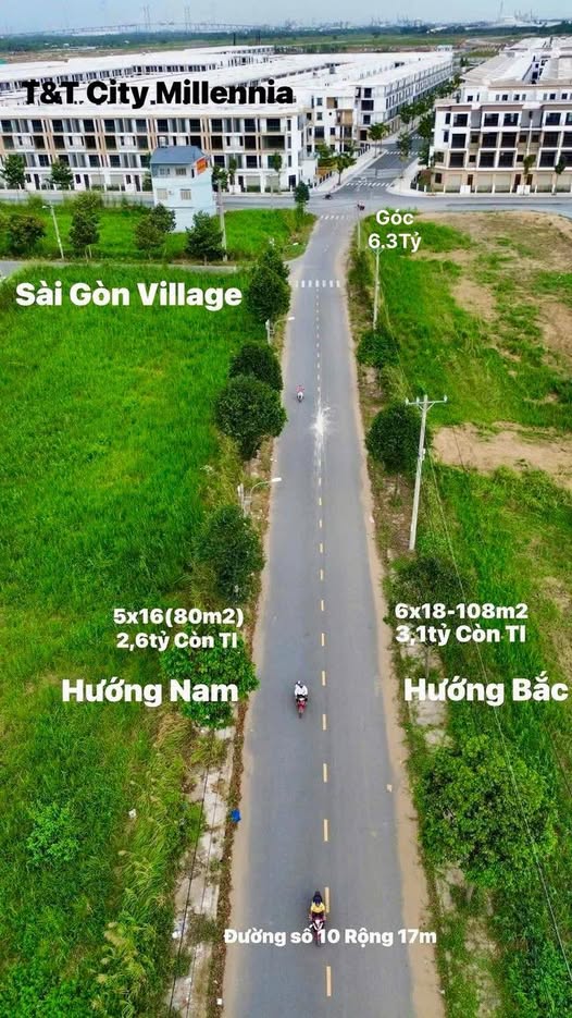 Đất nền Sài Gòn Village, Long Hậu, 80m² giá 2.6 tỷ - Sổ hồng có sẵn, hỗ trợ vay ngân hàng!