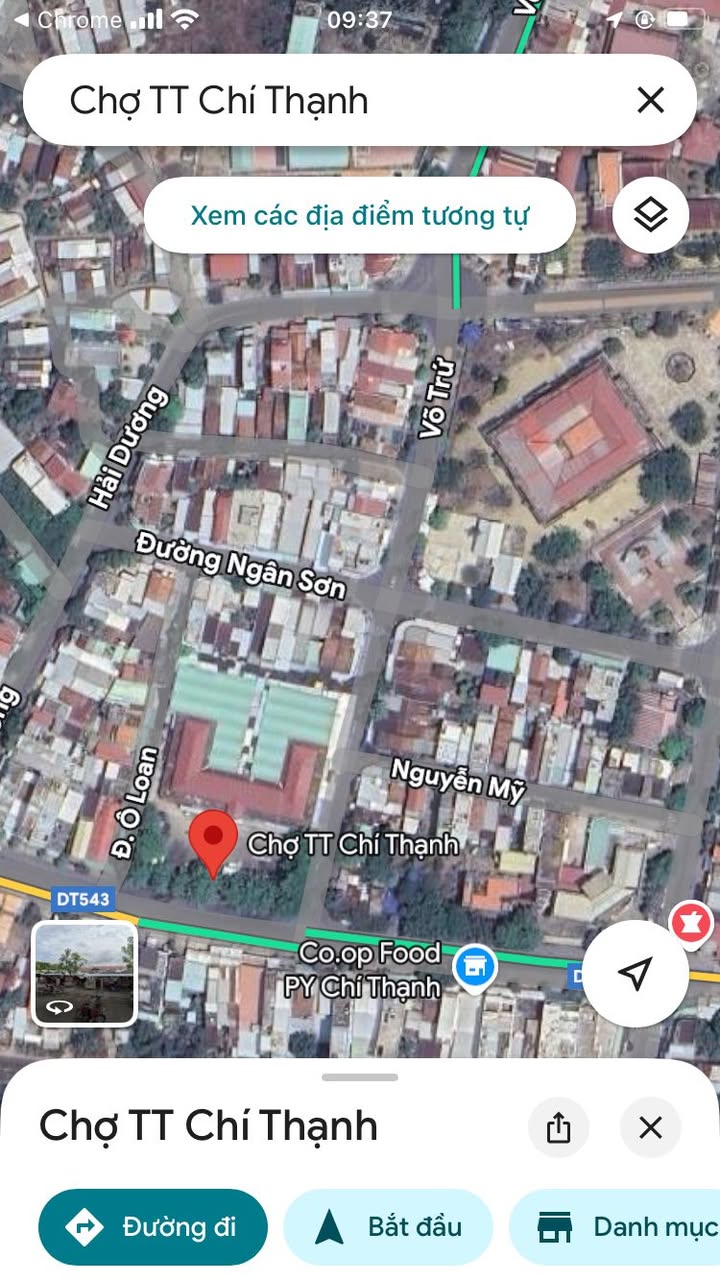 Cho thuê lô góc 2 mặt tiền chợ Chí Thạnh, giá thỏa thuận - Kinh doanh thuận lợi!