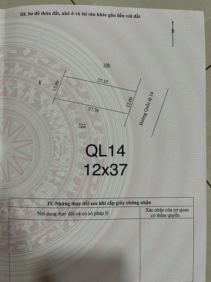 Đất nền mặt tiền đường QL14, xã Ia Rong, 444m² - Cơ hội đầu tư sinh lời!