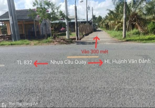 Đất nền Vàm Cỏ, Tân Trụ 1160m² giá chỉ 1 tỷ - Cơ hội đầu tư hiếm có!