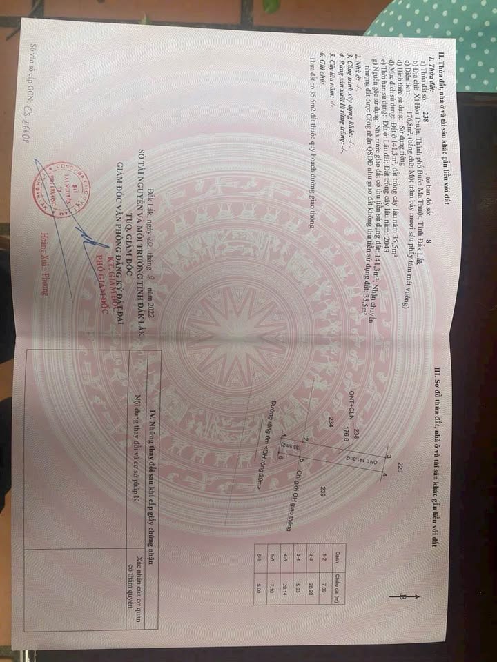 Đất thổ cư 175m² Phường Tân An, Buôn Ma Thuột - Giá 825 triệu, Sổ hồng chính chủ!