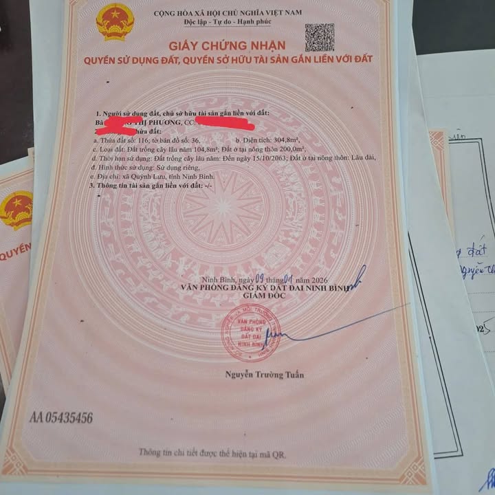 Đất nền xã Hội Tiến, huyện Quỳnh Lưu 305m² chỉ 1.5 tỷ - Cơ hội đầu tư không thể bỏ lỡ!