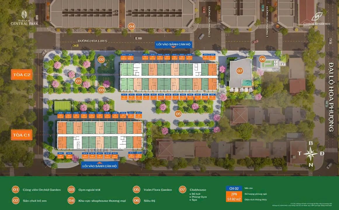 Căn hộ NOXH Him Lam Central Residence Hải Phòng 36.6m² giá từ 200 triệu - Sẵn sàng cho thuê ngay!