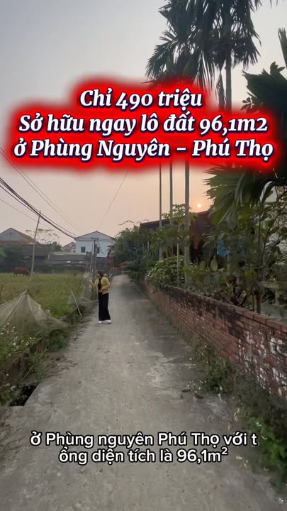 Đất nền Phùng Nguyên 96,1m² giá 490 triệu - Cơ hội đầu tư hấp dẫn!