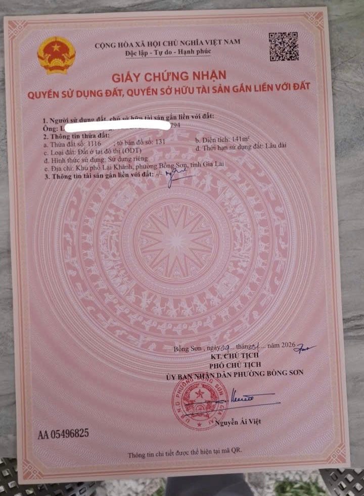 Đất nền Bồng Sơn, Hoài Nhơn 140m² - Sổ mới, vị trí đẹp gần trường học!