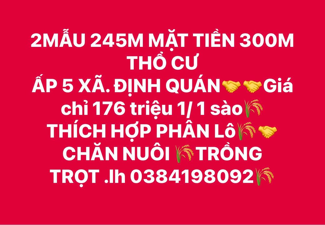 Đất nền 20000m² tại Ấp 5, Huyện Định Quán - Giá chỉ 3.52 tỷ, Pháp lý rõ ràng!