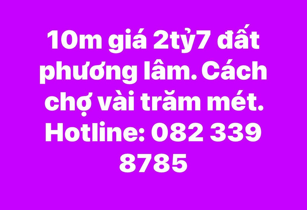 Đất nền 10m² tại xã Phú Lâm, huyện Tân Phú, Đồng Nai giá 2.7 tỷ - Cách chợ chỉ vài trăm mét!