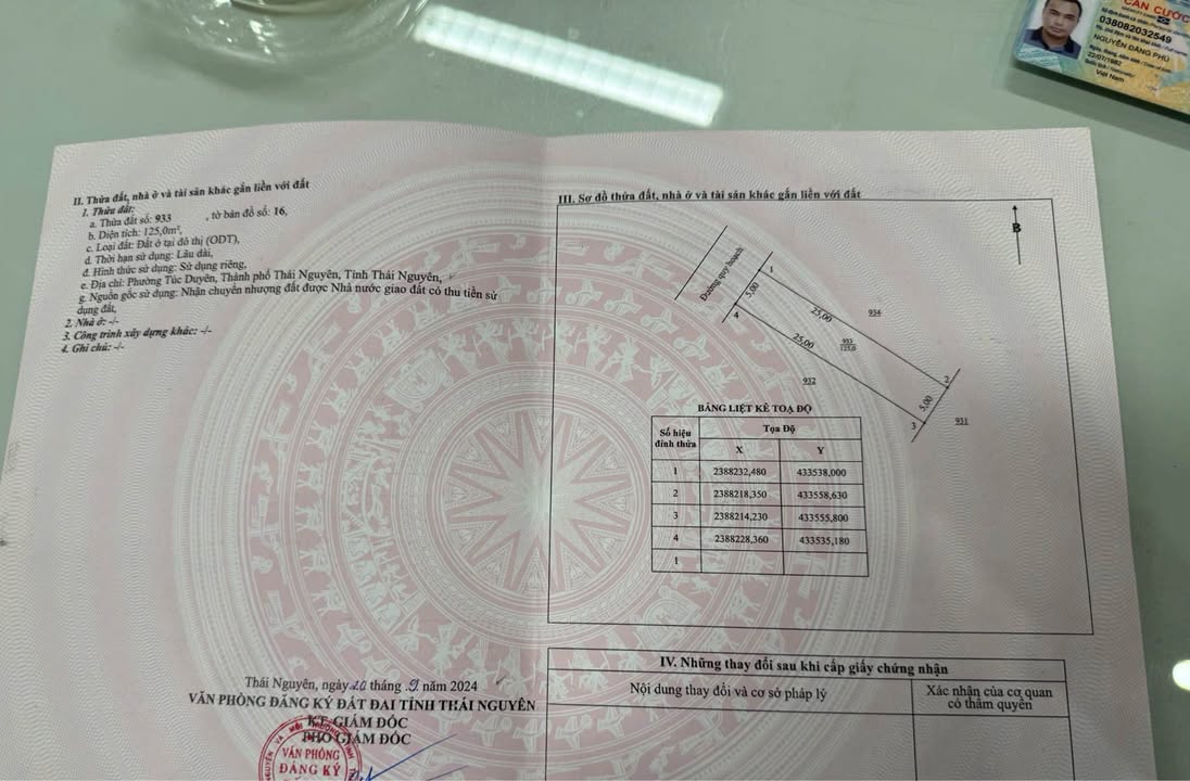 Đất bán tại Phường Túc Duyên, Thái Nguyên - 125m² chỉ 3.75 tỷ - Sổ đỏ chính chủ!