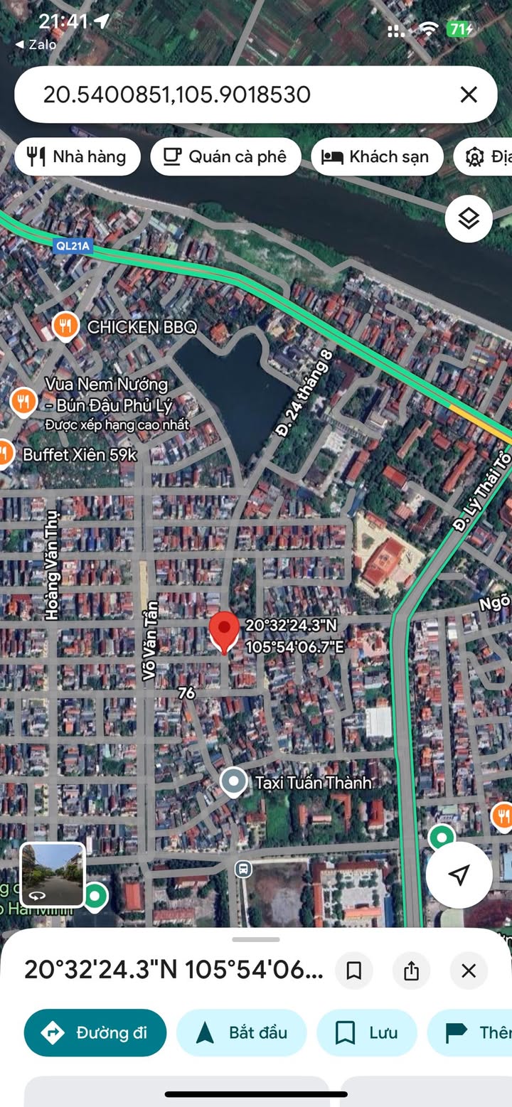 Đất nền Phủ Lý 82m² giá thỏa thuận - Mặt tiền đường 24/8