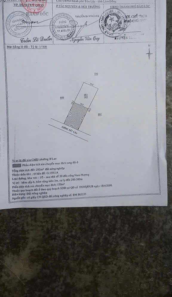 Đất thổ cư 290m² phường B'lao chỉ 1.9 tỷ - Hỗ trợ giá tốt nhất!