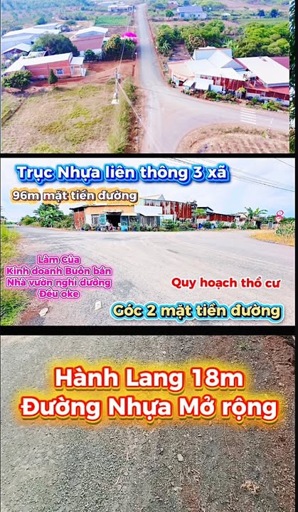 Đất nền 2 mặt tiền đường 96m, diện tích 2405m² chỉ 780 triệu - Cơ hội đầu tư hấp dẫn!