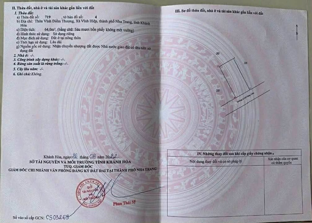 Lô Đất Vĩnh Hiệp Nha Trang 64m² giá 1.72 tỷ - Chính chủ cần bán gấp!