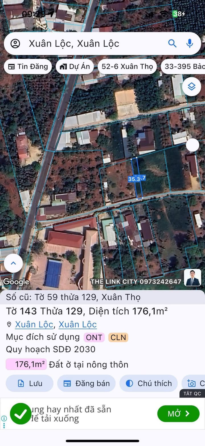 Đất thổ cư Xuân Thọ 175m² giá 810 triệu - Sát trường học Trần Quốc Toản!