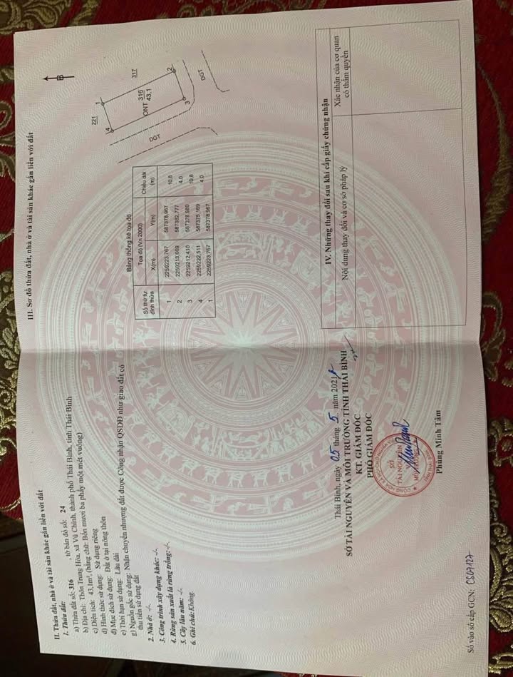 Đất lô góc Vũ Chính - Thái Bình 43.1m² giá 1.5 tỷ - Kinh doanh thuận lợi!