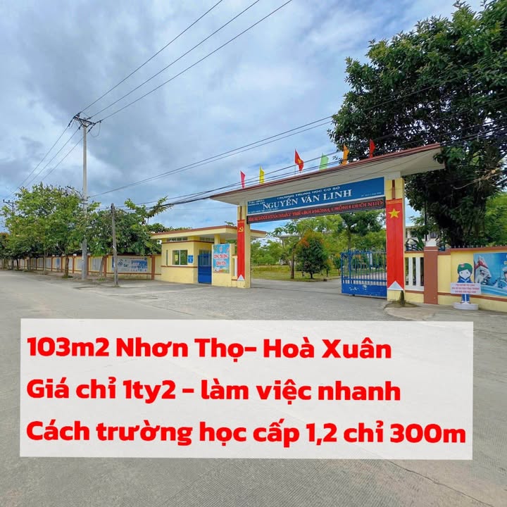 Đất Nhơn Thọ, Hòa Xuân, 150m² giá 2 tỷ - 2 mặt tiền ô tô thông thoáng!