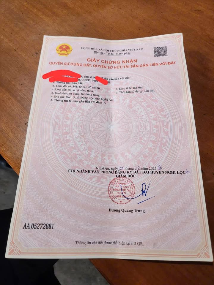 Đất nền Xóm 3 Nghi Thạch 161m² giá 2.6 tỷ - Lô góc 2 mặt tiền thông thoáng!