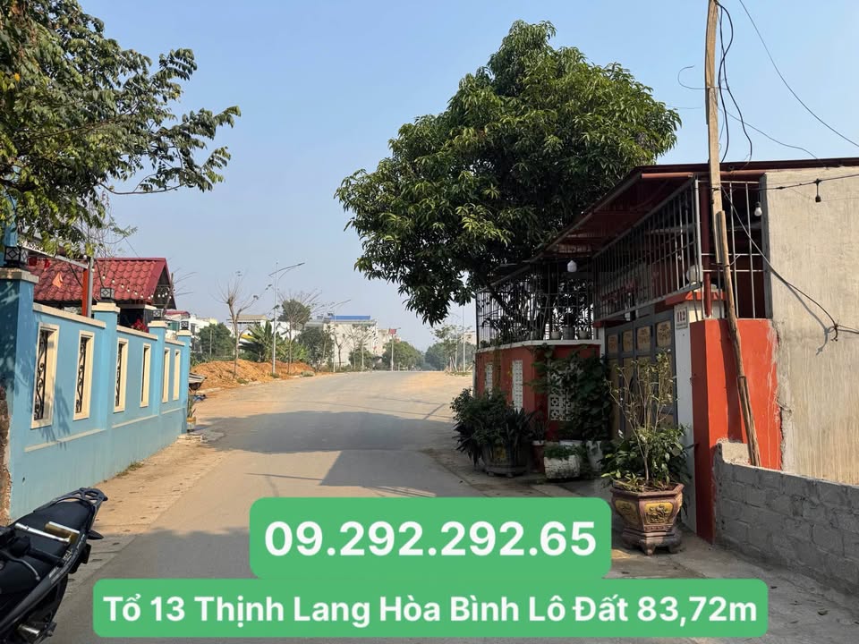 Lô đất Tổ 13, Thịnh Lang, TP Hòa Bình 83.72m² giá 2 tỷ - Cơ hội đầu tư hấp dẫn!
