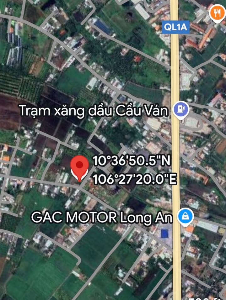 Đất thổ cư Nhựt Chánh Bến Lức 1.389m² giá 6.5 tỷ - Phù hợp xây biệt thự hoặc xưởng