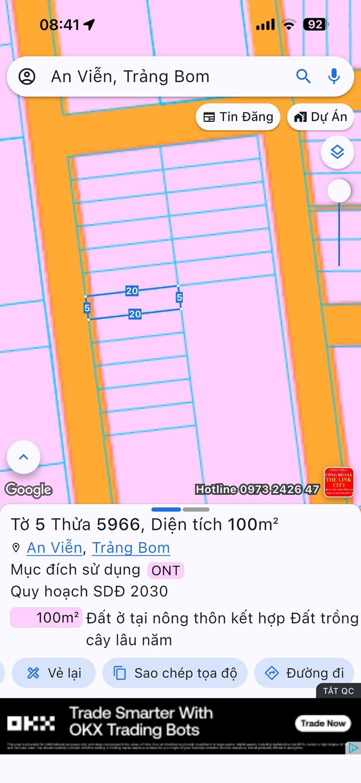 Đất nền xã An Viễn, Trảng Bom 100m² giá 800 triệu - Cơ hội đầu tư hấp dẫn!