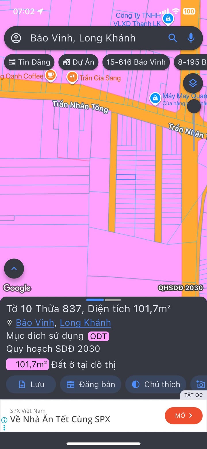 Đất nền Trần Nhân Tông, Long Khánh 100m² giá 1.65 tỷ - Tiềm năng đầu tư lớn!