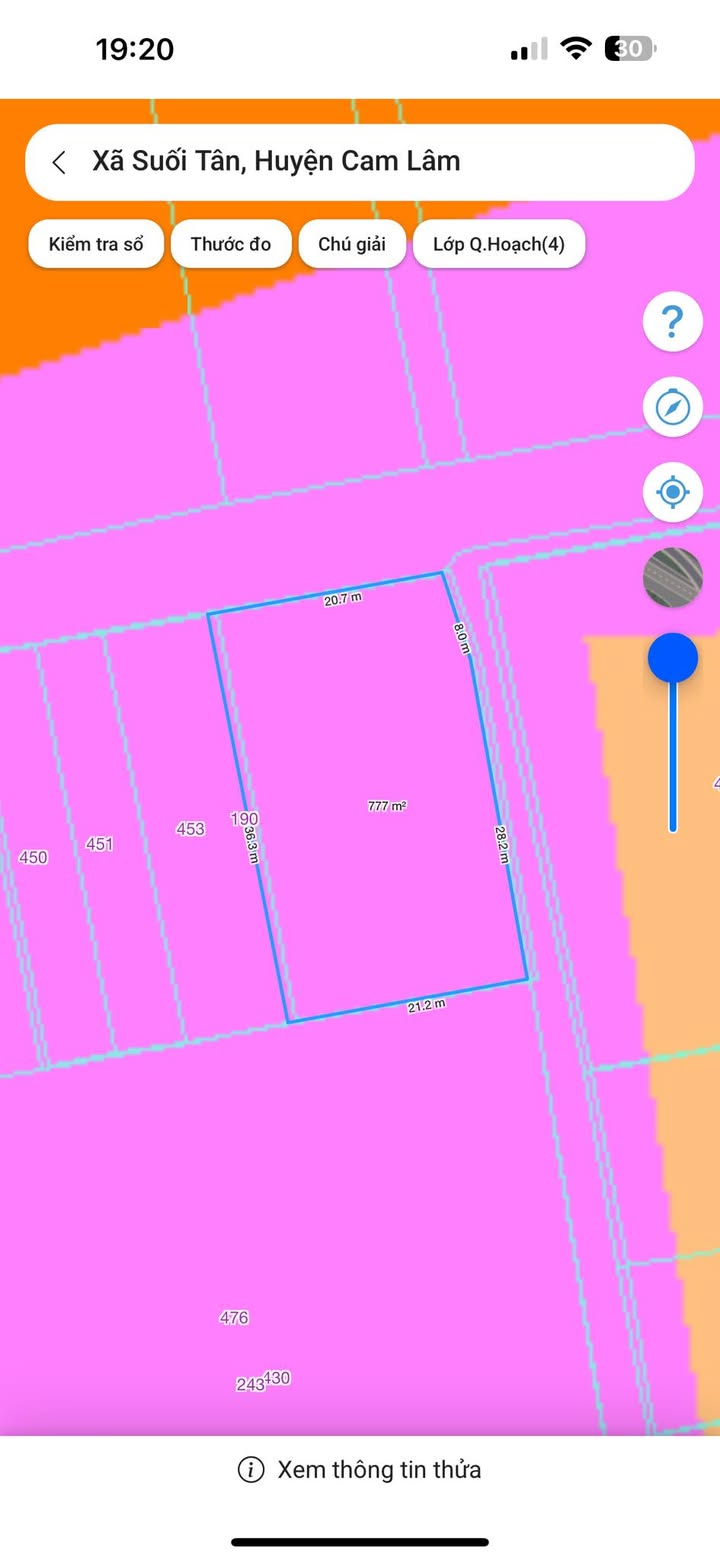 Đất nền Suối Tân Cam Lâm 772.7m² giá 5 tỷ - Phân lô, biệt thự lý tưởng!