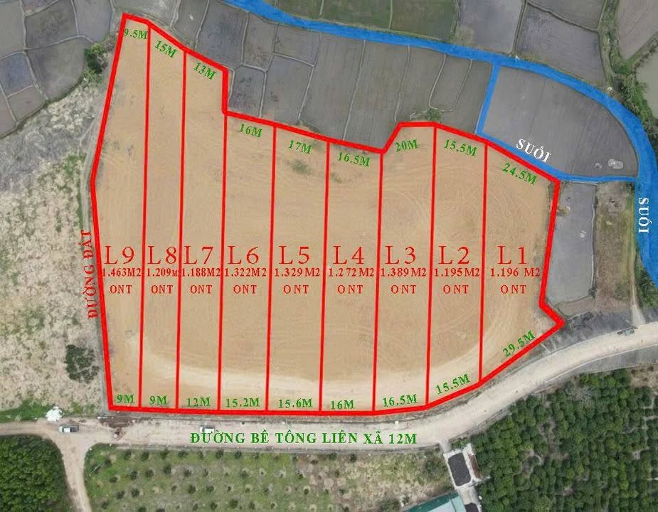 Đất nền 1 sào liên xã M'Đrăk 1360m² giá chỉ 330 triệu - Đầu tư sinh lời!