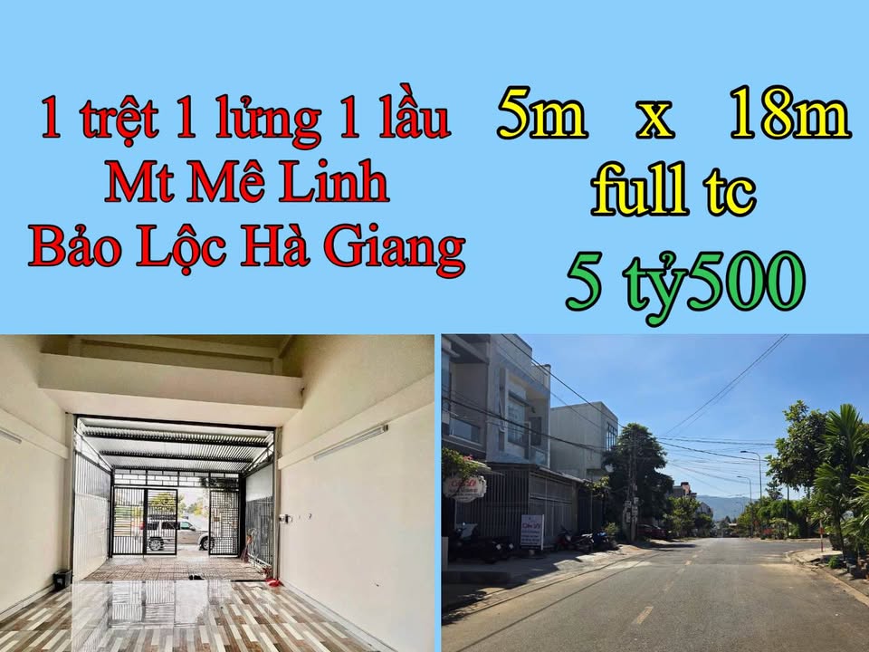 Nhà mặt tiền Mê Linh, Bảo Lộc 90m² giá 5.5 tỷ - Hướng Tây, chính chủ!