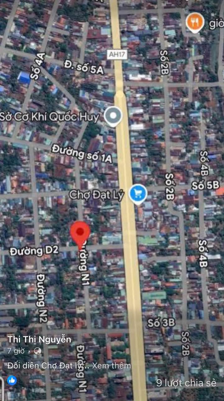 Đất mặt tiền chợ Đạt Lý, Tân An 115m² - Vị trí kinh doanh lý tưởng!