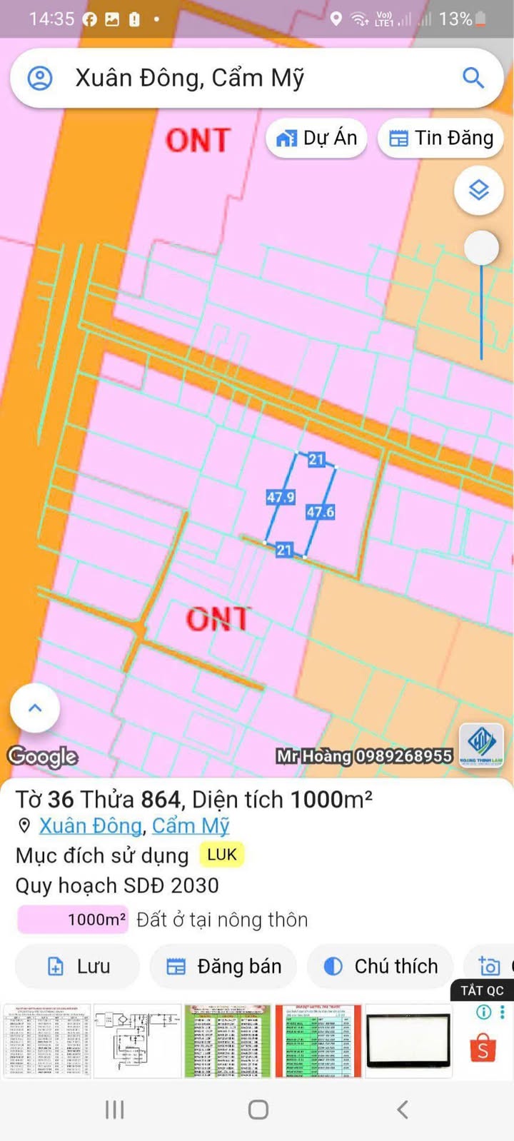 Đất 1 xào tại xã Xuân Đông, huyện Cẩm Mỹ, 360m² - Giá tốt cho nhà đầu tư!