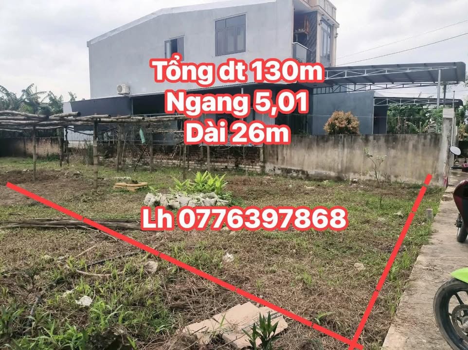Lô đất đẹp tại Tuy Loan Tây, Đà Nẵng 130m² - Mặt tiền rộng, an ninh tốt!