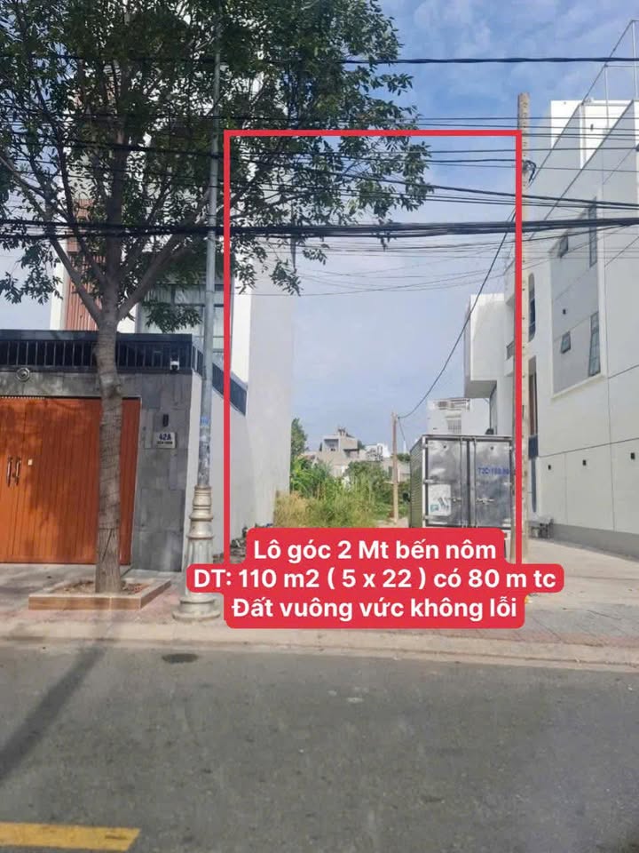 Đất bán 2 mặt tiền đường Bến Nôm, Phường Rạch Dừa, 110m² - Giá tốt chỉ 8.3 tỷ!