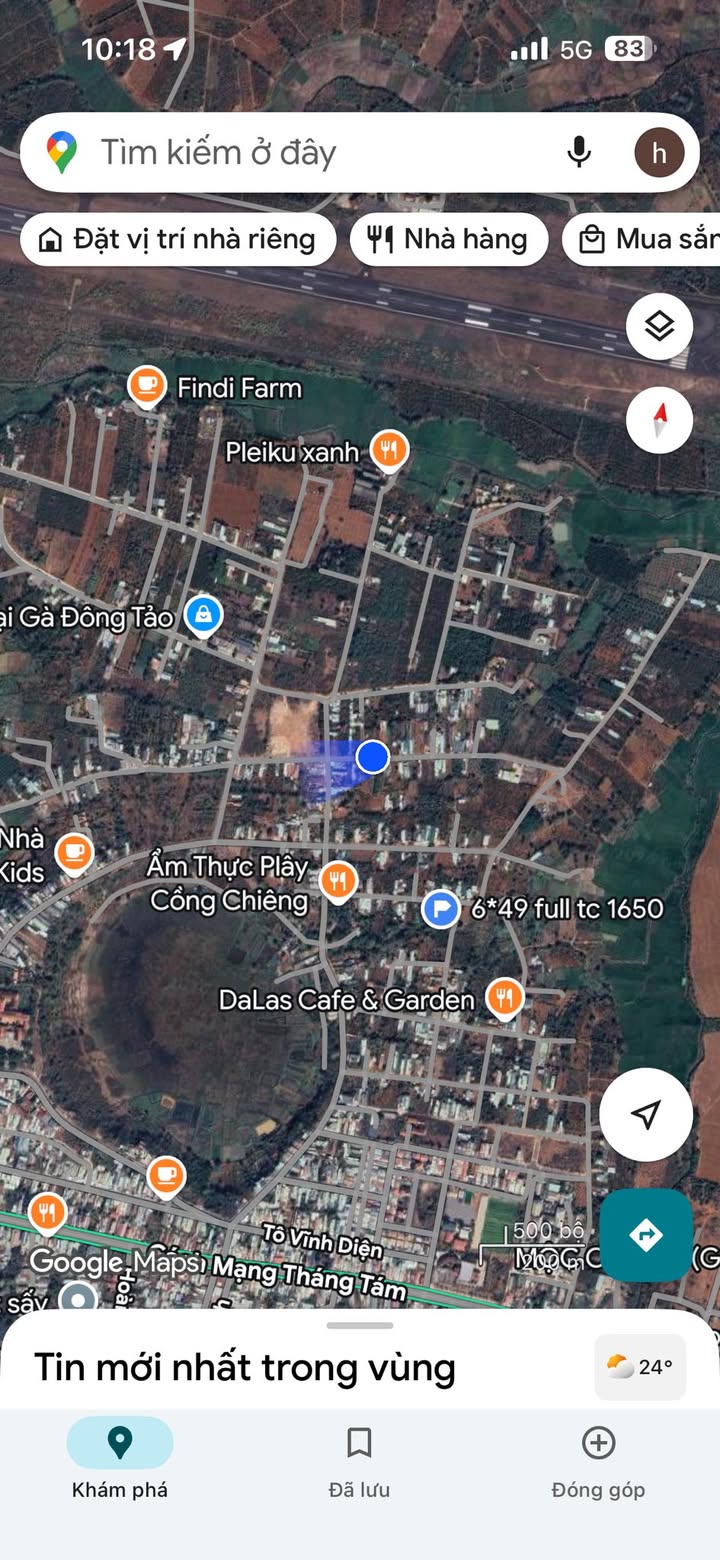 Đất nền Phường Hoa Lư, Pleiku 210m² giá 1.7 tỷ - Đường bê tông 8m, khu dân cư đông đúc!